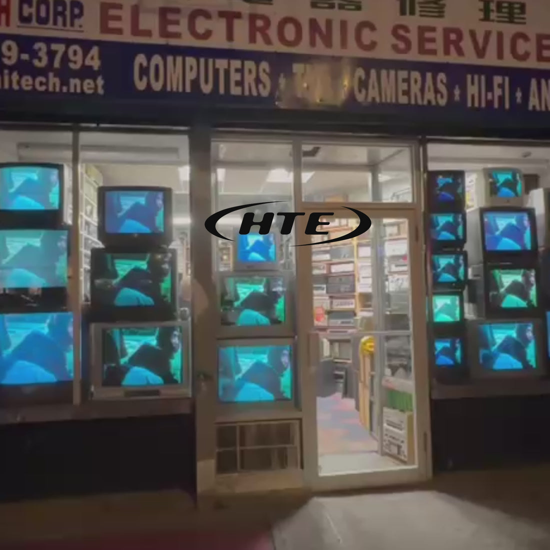 Front window display tvs